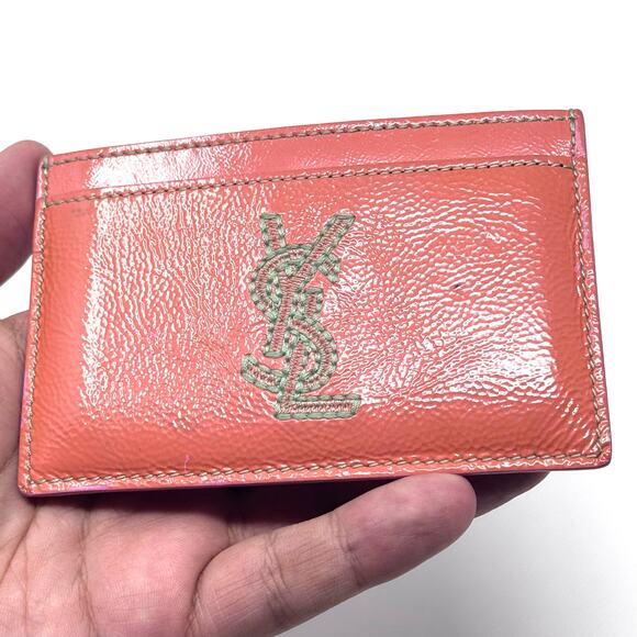 YSL Embroidered Cardholder Wallet - Picture 11 of 14